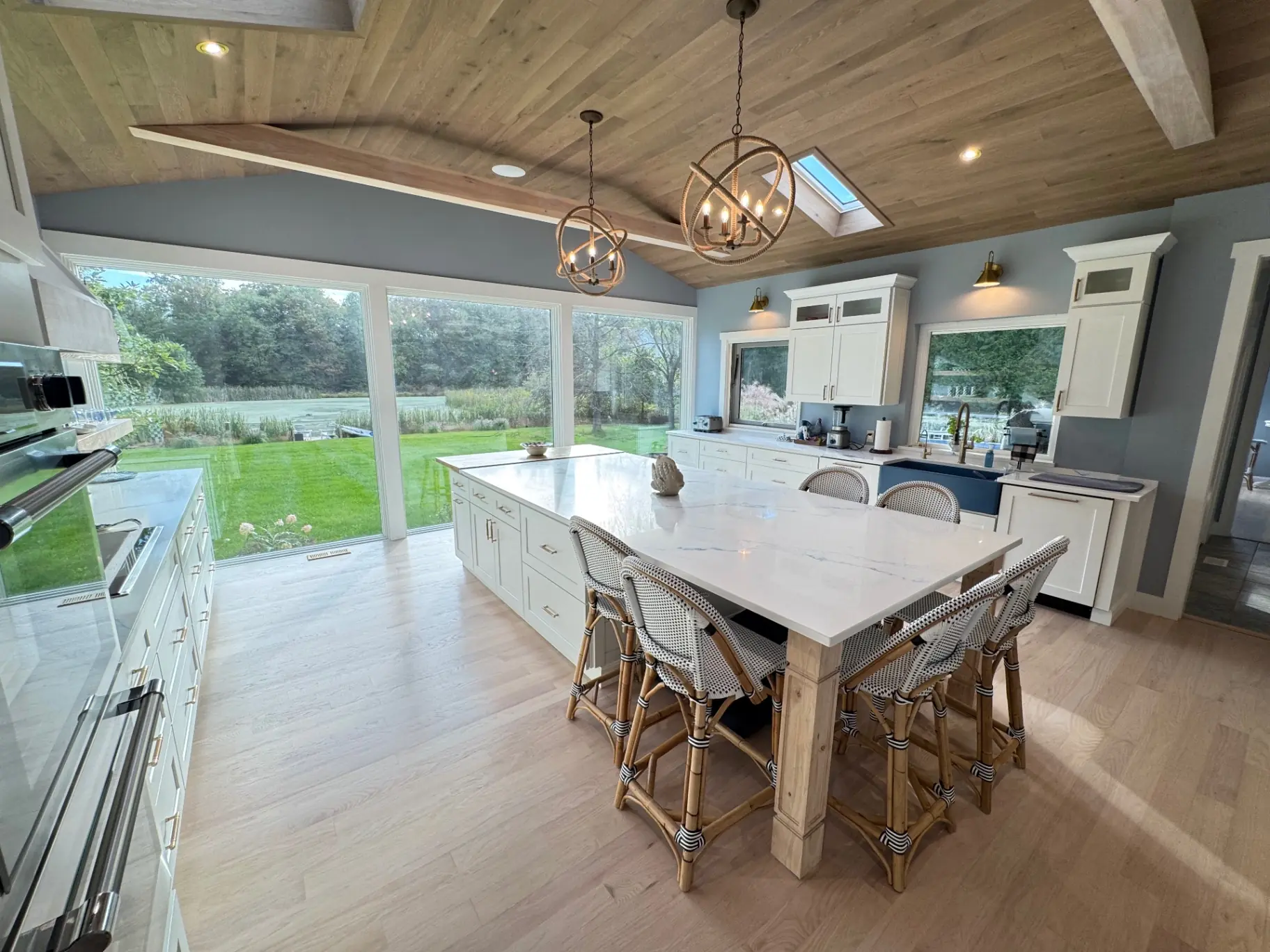 Custom Doylestown kitchen overlooking the water